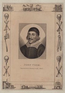 John Cook, ejecutado en Charing Cross, 1660 de English School